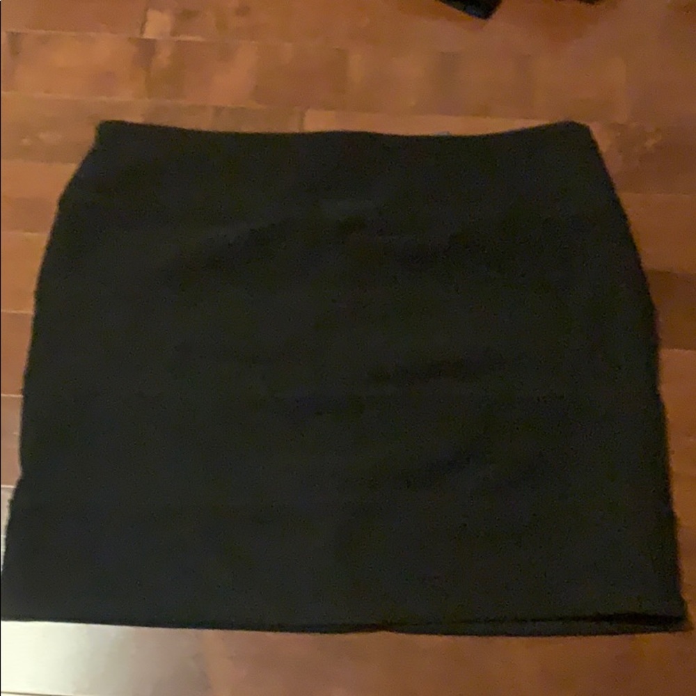Black mini skirt
